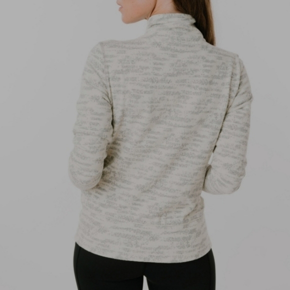 ZYIA Active Womens M Cream Combo Zipper Jacket Pockets Yoga Athleisure Running - Picture 3 of 11